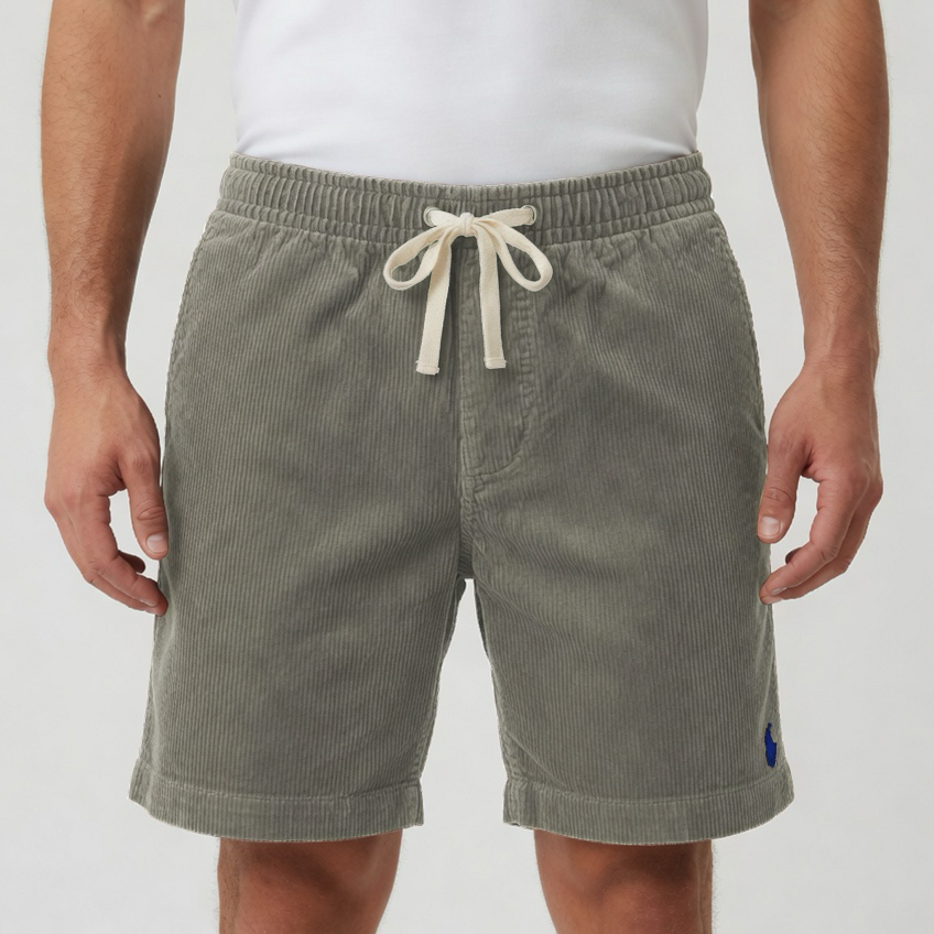 POLO - 9000.67 Mens Short Pants Corduroy  - Dark Gray